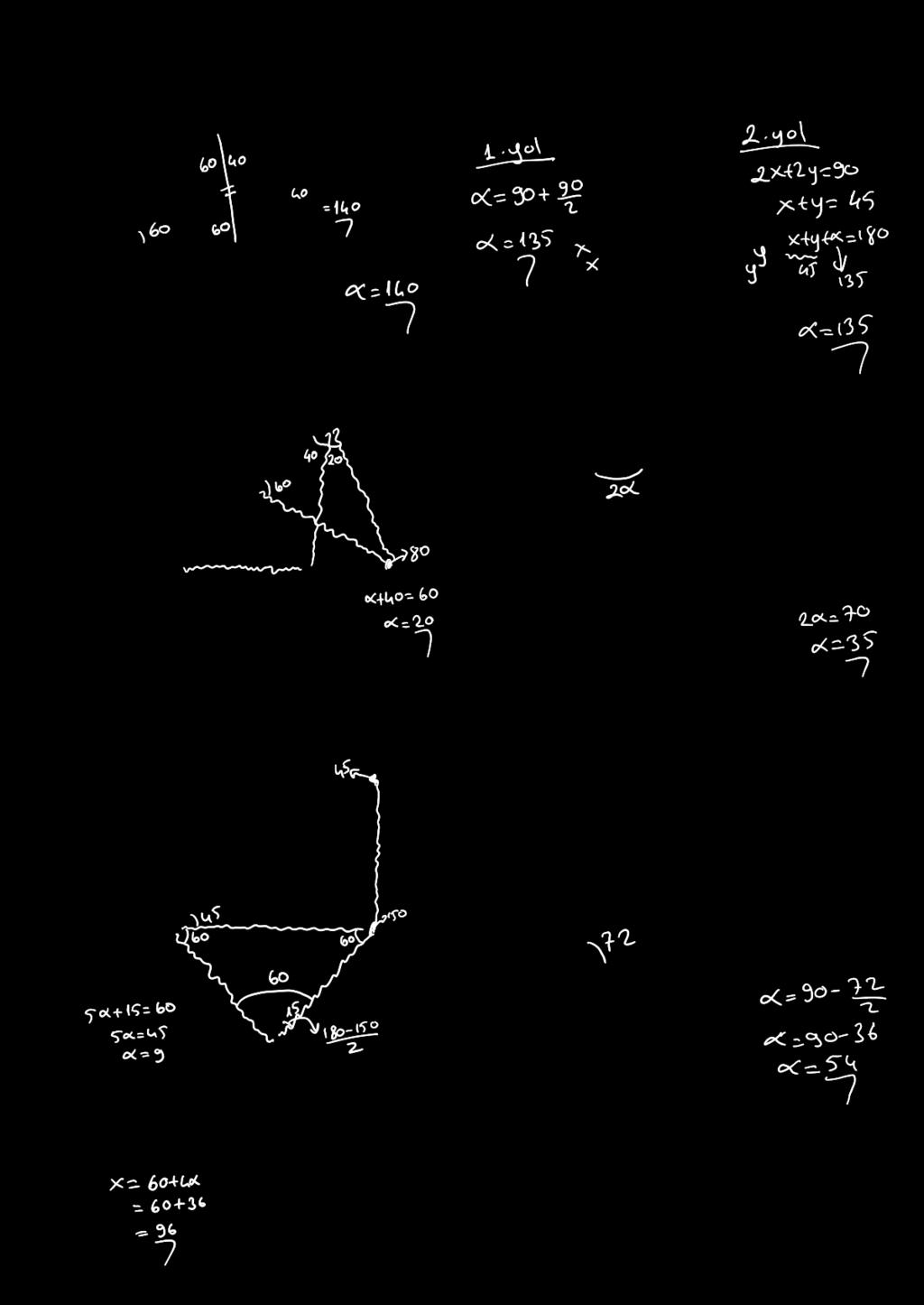 ÜÇG Ç 7. 100 10. a 0 α üçgen, = = m^h = 100, m^h = 0 olduğuna göre, m^h= a kaç derecedir? dik üçgen, [] ve [] açıortay olduğuna göre, m^h= a kaç derecedir? 8. 11.