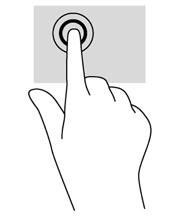 Seçim yapmak için, Dokunmatik Yüzey alanına bir parmağınızla dokunun. Herhangi bir öğeyi açmak için üzerine çift dokunun.