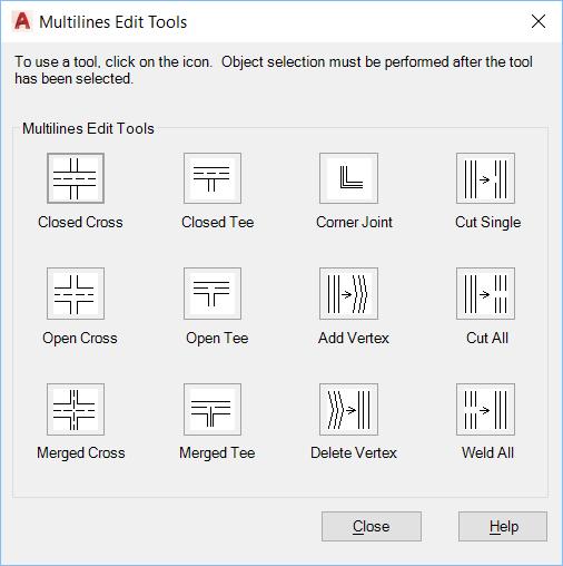 AutoCAD Kullanımı MLEDIT (Bileşik Çizgi Düzenleme) MLEDIT Multiline Düzenleme Çizilen multiline çizgi üzerinde gerekli düzenlemelerin yapılması