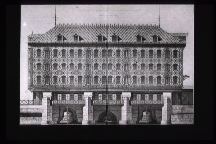 Henry Labrouste Paris Ulusal Kitaplığı Binası nın içinde demir iskeleti kullanarak duvarlara yük binmesini engellemiştir.