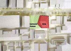 Şekil 3.19: Prada Aoyama Vaziyet Planı (Kaynak: Celant, 2003, s: 63.