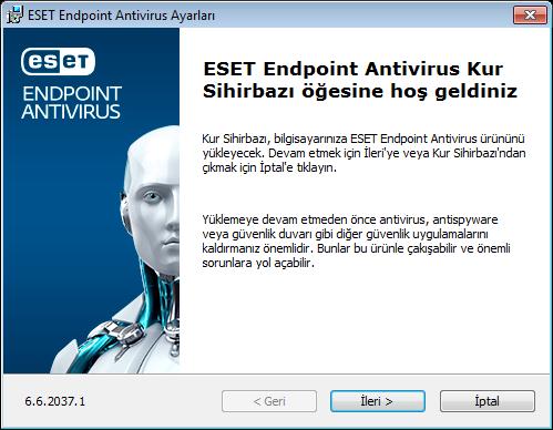 3.2 Yükleme Yükleyiciyi başlattığınızda yükleme sihirbazı yükleme sürecinde size yol gösterecektir. ÖNEMLİ Bilgisayarınızda başka antivirus programları yüklü olmadığından emin olun.