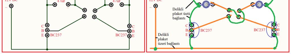 Elektronik devre elemanlarını plaketlerin üzerine lehimlemeden önce, bacaklarını elemana göre bükmek gerekir.