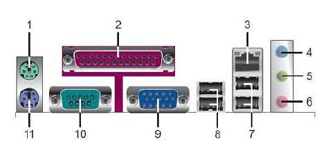 Aşağıdaki verilen görüntüye göre 99-105 arasındaki soruları cevaplayınız. 105. Resimde gösterilen 10 numaralı portun adı A) Seri Port B) Paralel Port C) VGA Portu D) Ethernet Portu 99.