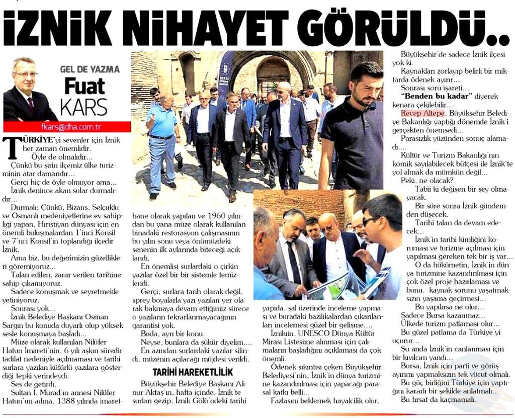 IZNIK NIHAYET GÖRÜLDÜ Yayın Adı : Hürriyet