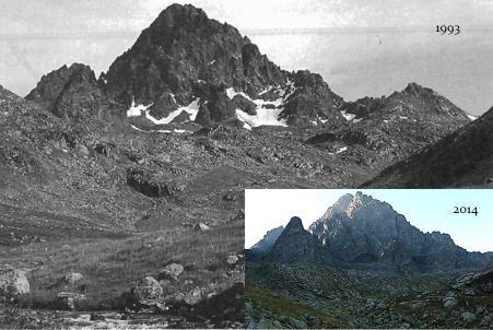 Foto 3. Verçenik Dağı nın kuzey yamaçlarının, 1993 yılında karlarla kaplı olduğu (Doğu vd.