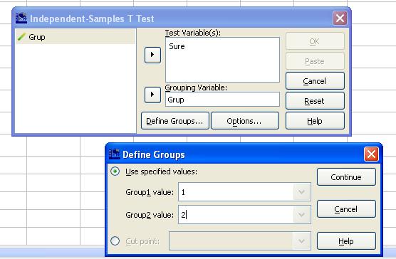 PSPP ile Çözüm: Analyze Compare Means Independent T Test Varyanslar eşittir. (Varyans homojenliği varsayımı geçerlidir.