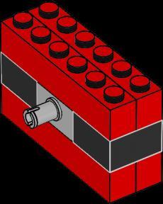 LEGO tuğlası, 3 adet siyah 2x2