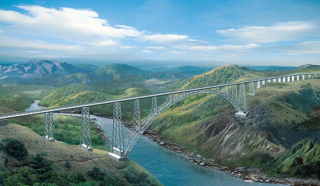 Dünya nın en uzun demiryolu köprüsü olacak olan Hindistan da Himalayalar