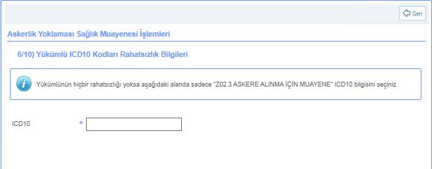 Devam Et butonunu tıkladığınızda önceki aşamalarda hastalık seçimi yapılmış olsun/olmasın ASAL aşağıdaki : ICD-10 71860412-1130-...-18/ASAL 71860412-1130-166849-18/ASAL Kodlarının girilmesi gereken İşl.