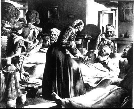 Florence Nightingale,1854 Kırım Savaşı Askerlerde Hastanede