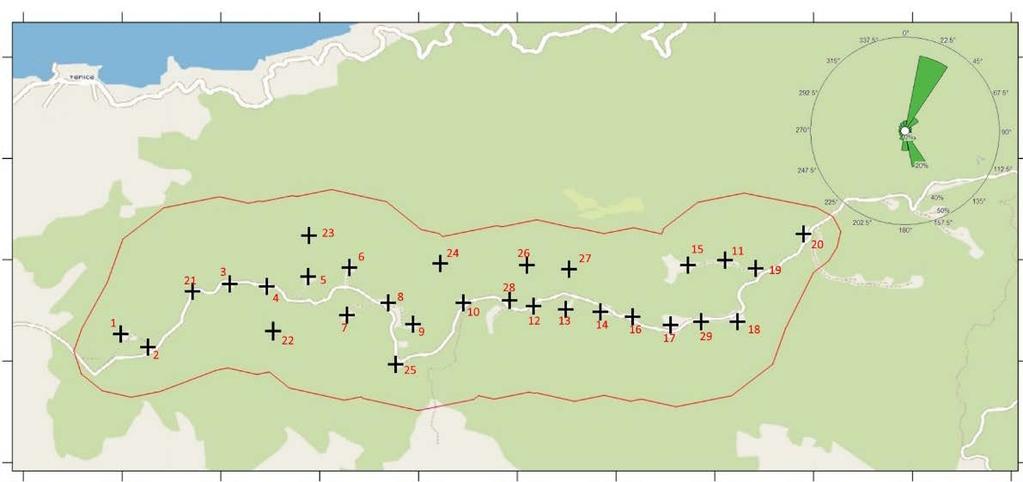 BAUN Fen Bil. Enst. Dergisi, 20(2), 482-494, (2018) Şekil 12. 29 RT nin RES sınırları içindeki yerleşimi.