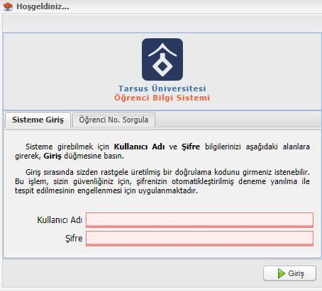 A. GENEL BİLGİLER Ders kayıt işlemleri 14.01.2019-01.02.2019 tarihleri arasında yapılacaktır. Ders kayıt işleminizi https://tarsusobs.mersin.edu.