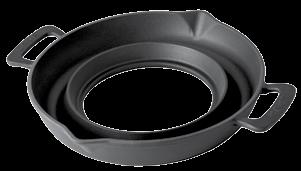 Description: Pan with External Grill plate, Integral and External metal handles.