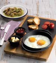 Description: Round Griddle/Grill Plate. Dual side, reversible. Integral metal handles and wooden service platter. Diameter (Ø)28 cm. Beechwood / Natural Color. Material Thickness: Bottom: 5 mm.