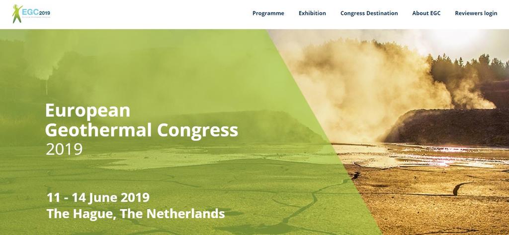 Avrupa Jeotermal Kongresi-2019 (European Geothermal Congress (EGC) - 2019) Jeotermal enerjideki; bilim, teknoloji, endüstri ve politikadaki yeni gelişmeleri tanıtmak ve tartışmak için bir sahne