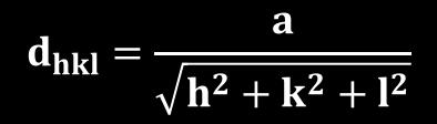 Örnek: X-ışını kırınımı 3. X-ışını kırınım deneyi l=0.7107 Å ile 2q açılarında aşağıda verildiği şekilde gözlenmiştir.