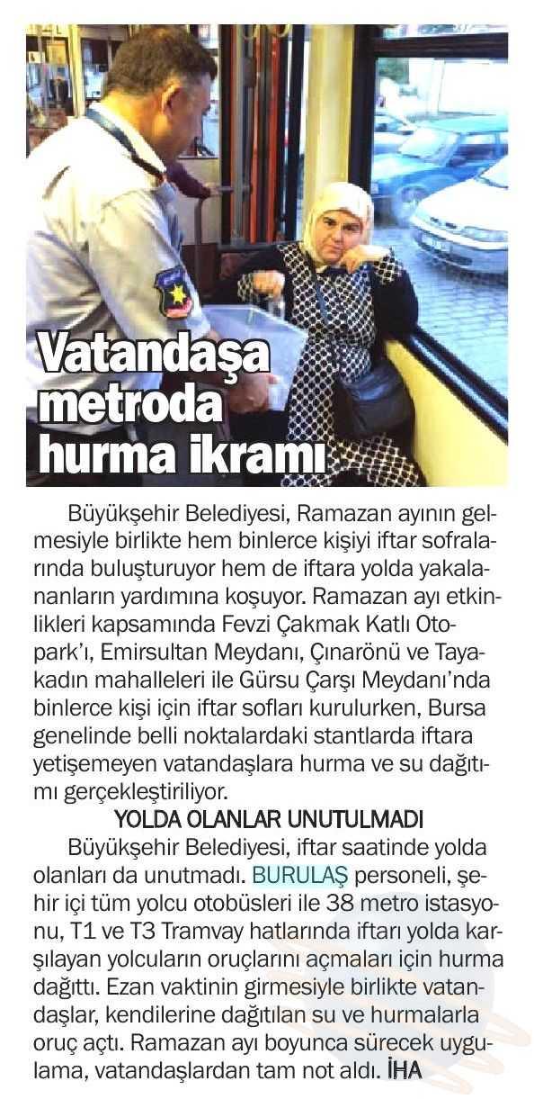 VATANDASA METRODA HURMA IKRAMI Yayın Adı :