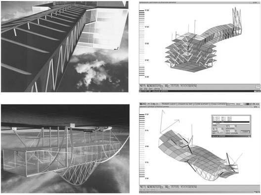 Vojko Kilar Arhitektura, raziskave / Architecture, Research Slika 1: Primerjava fiziènih in raèunalniških modelov pri zasnovi konstrukcije prostole eèega