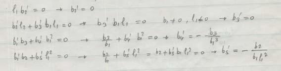 Bu eşitliklerde bi, l i katsayılarının belirlenebilmesi için Δϕ ve Δλ değerleri yerine konursa ve