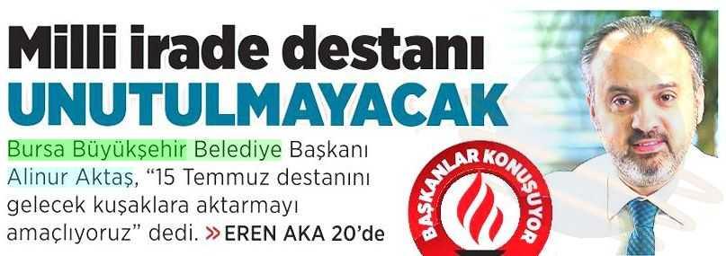 MILLI IRADE DESTANI UNUTULMAYACAK Yayın Adı : Milliyet