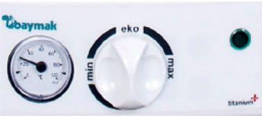 Teknik Özellikler H R1 Su Sıcaklığının Ayarlanması Kumanda panosu üzerine yerleştirilmiş olan ayar termostatı ve ayar butonu sayesinde kullanıcı, termosifonu istediği sıcaklığa ayarlayabilir.