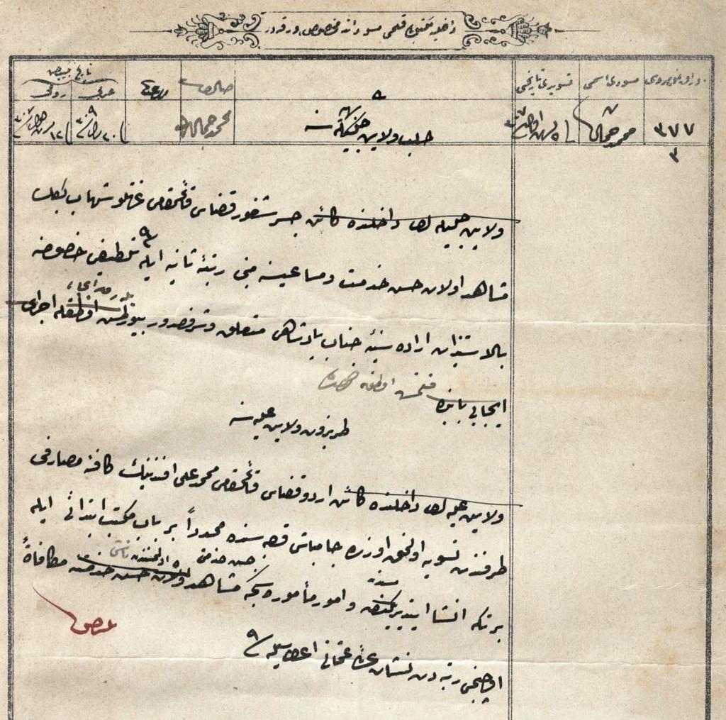 Hû Trabzon Vilayet-i Âliyyesine Fi 20 Rebiü l-evvel Sene (1)309 ve 12 Teşrin-i-evvel Sene (1)307 (24 Ekim 1891) Ordu kazası kaim-makamı Mehmed Ali Efendi nin kâffe-i masarifi tarafından tesviye