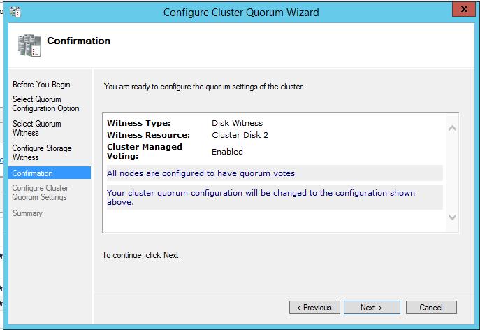 Windows Server 2012 R2 Hyper-V Failover Cluster Kurulum ve Yapılandırma-107 Confirmation