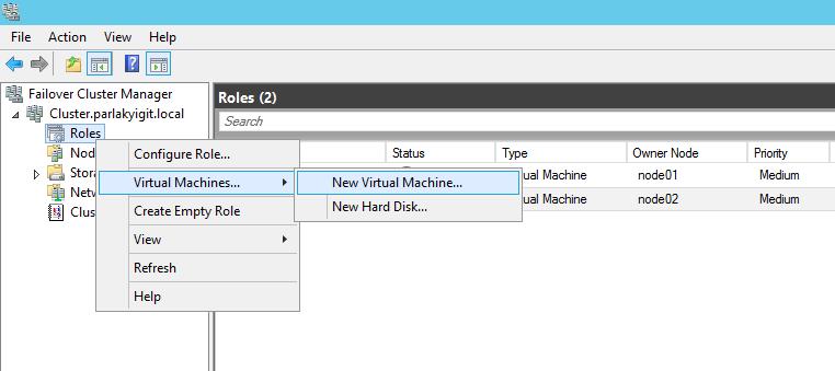 Windows Server 2012 R2 Hyper-V Failover Cluster Kurulum ve Yapılandırma-116 Öncelikler Node01