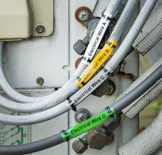 Elektrik, ses/datakom tanımlama Tel ve kablo ișaretleme B-7598 Polyester kablo etiketi B-7598 polyester etiket aşırı koşullara maruz kalan kablolar için genel tanımlama etiketidir.