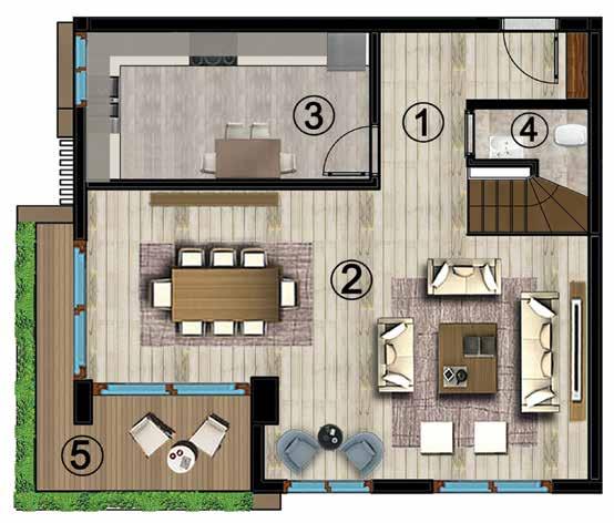 NO: 21 - NO: 26 3+1 3. KAT VE ÇATI KATI 1 ANTRE 6.80 m 2 7 YATAK ODASI 10.