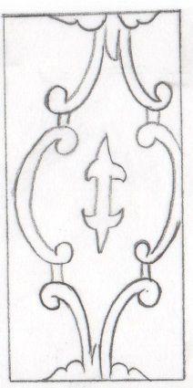 Şekil 27: Camii de kullanılan bordür Şekil 28: Camii de kullanılan bordür çizimi (Bayrak Kaya, 2014) (Bayrak Kaya, 2014) Mihrabın