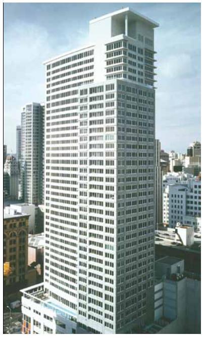 BİNALAR: KONUT OFİS LOJISTIK DEPOLAR OTOPARKLAR MODULER TESISLER STADYUMLAR Paramount Binası, San Francisco: Tamamen Prekast, 39 katlı Perde duvarlı,