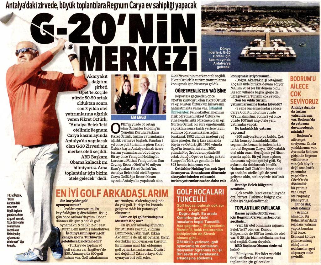 G-20 NIN MERKEZI Yayın Adı : Hürriyet Periyod : Günlük