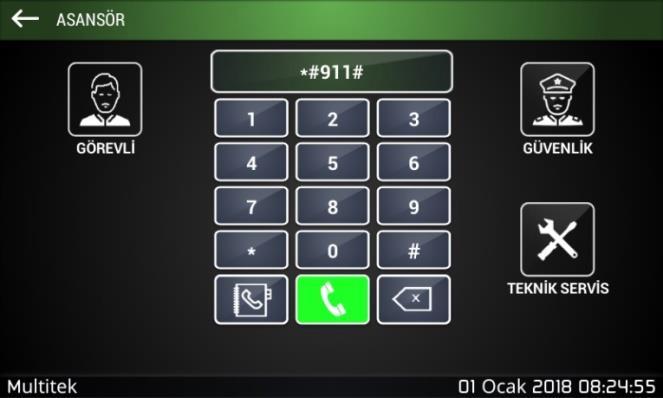 Ana ekrandaki Telefon arama ikonuna basılır ve çıkan ekrandaki tuş takımına *#911# tuşlanır, ardından arama butonuna basılır.