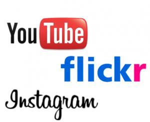Çoklu ortam paylaşım sitelerinin en popülerleri Youtube, Flickr ve Instagram dır.