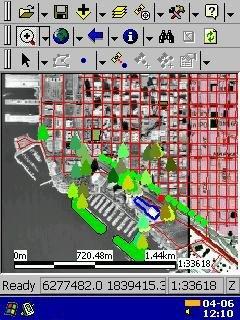 Yazılım/ArcPad ArcGIS/ArcMap ve ArcView ile benzer kullanım Üç araç çubuğu: main, browse, edit/drawing Main Browse Edit Ok