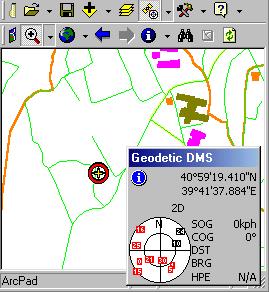 Yazılım/ArcPad Farklı koordinat sistemindeki koordinatlar GPS aktif