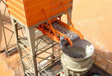 They consist of a reservoir and a belt conveyor placed underneath. The belt feeder feeds the required amount of material by operating the motor at different speeds via a motor driver.