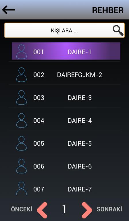 İlgili satıra dokunulursa kişi aranmış olur. YUSUF ALİ EGE 4.2.4 ŞİFRE İLE KAPI AÇMA: Ekranda ŞİFRE butonuna dokununuz. Şifre Ekranı görünür.