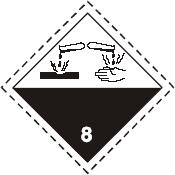 Tehlike etiketleri (IATA) 8 ADN Taşımacılık zararlılık sınıf(lar)ı (ADN) 8 Tehlike etiketleri (ADN) 8 RID Taşımacılık zararlılık sınıf(lar)ı (RID) 8 Tehlike etiketleri (RID) 8 14.