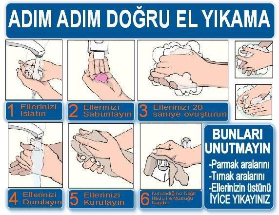 Akut Bronşiyolit-RSV Doğrudan karşılaşma ve havada asılı kalan partiküller aracılığıyla bulaş Bulaş sonrası nazofarenk