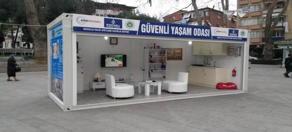 Eğitimlerden bazılarına ait görseller Şekil 1 de, Güvenli Yaşam Odası