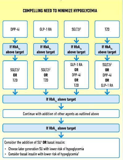 Mevcut ASKVH veya KBH yoksa İhtiyaç hipoglisemiyi azaltmaksa; Amaç Hipoglisemiden kaçınmak ise; DPP4i,