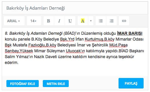 NASIL PAYLAŞIM YAPABİLİRİM? Anasayfanızda sadece metin içerikli paylaşımların yanında isterseniz fotoğraf içerikli paylaşımlar da yapabilirsiniz.