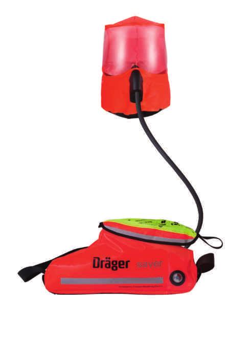 07 Dräger Saver Dräger Saver serisi, güvenli ve basit kaçış sağlarken tüm modeller, 10 veya 15 dakikalık hava beslemesi