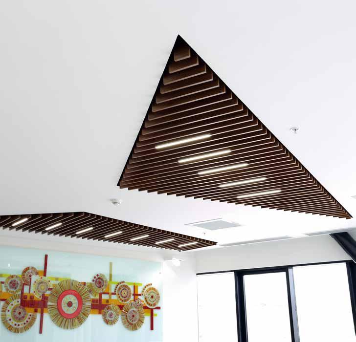 01. WOODEN BAFFLE LED PROJE I GEN İLAÇ / ANKARA PROJECT I GEN PHARMACY