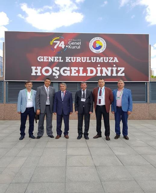 Heyeti, Türkiye Odalar Borsalar Birliği nin (TOBB) 74. Genel Kurulu TOBB Ekonomi ve Teknoloji Üniversitesi nde geniş bir katılımla gerçekleştirildi. TOBB Başkanı M.