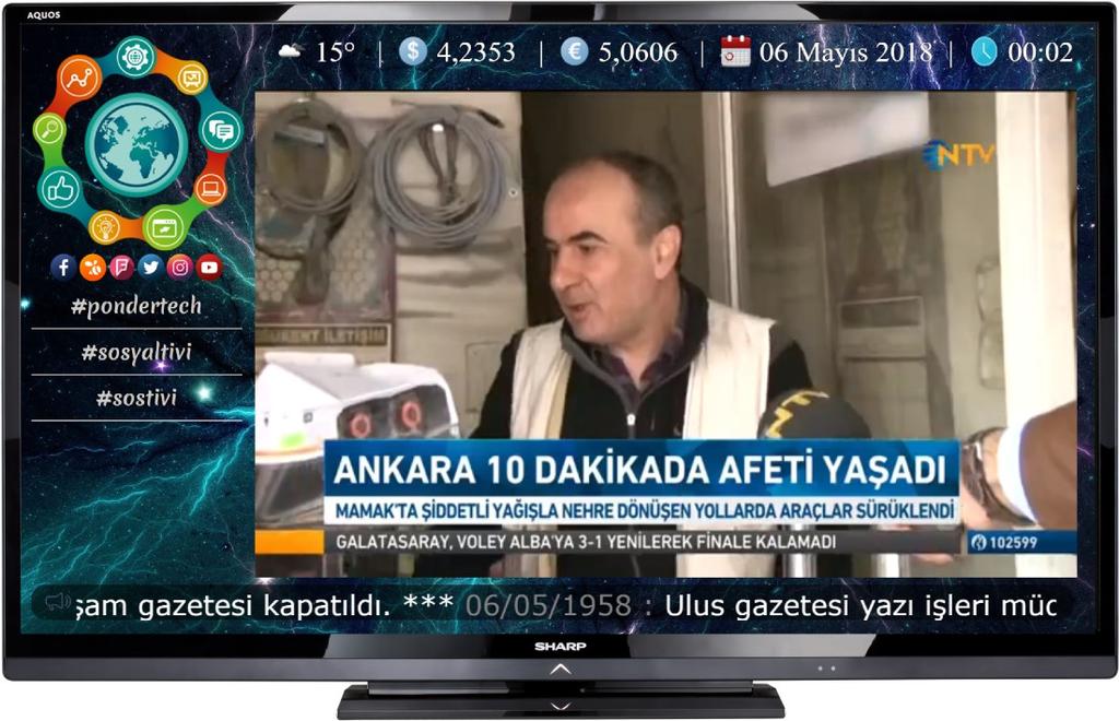 Televizyn Kanalları SOSTivi, üzerinde kayıtlı yüzlerce televizyn kanalından dilediğinizi