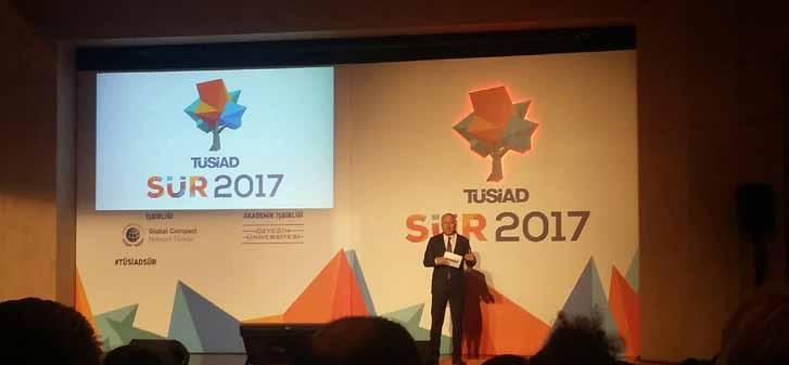 SÜR 2017 Konferansı TÜSİAD ın Global Compact Türkiye ve Özyeğin Üniversitesi işbirliği ile gerçekleştirdiği SÜR 2017 Konferansı, iş, spor ve sanat dünyasından sürdürülebilirliğin ilham veren